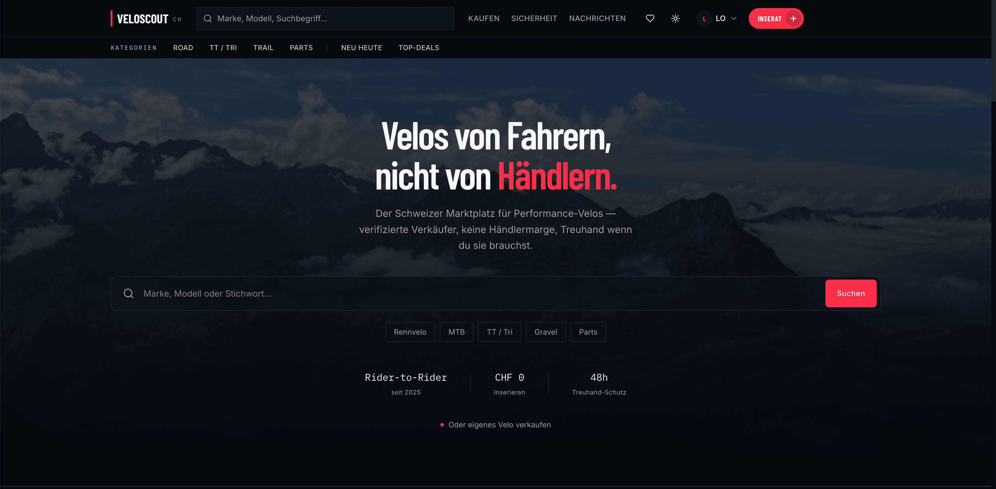 Veloscout — screen